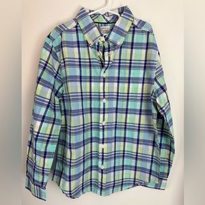 GYMBOREE DRESSED UP Boys Plaid Button Down Collared Shirt NWT | L(10/12) Spring